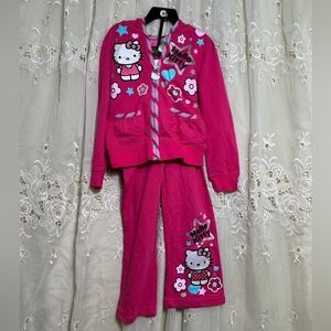 Sanrio Hello Kitty Girls Tracksuit Hot Pink
